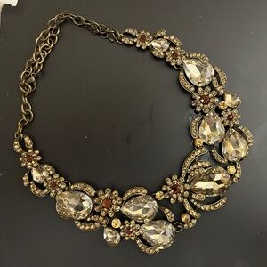Champagne Color Statement Necklace 16 - 20 inches
